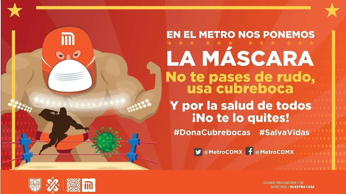 Mascara lucha metro