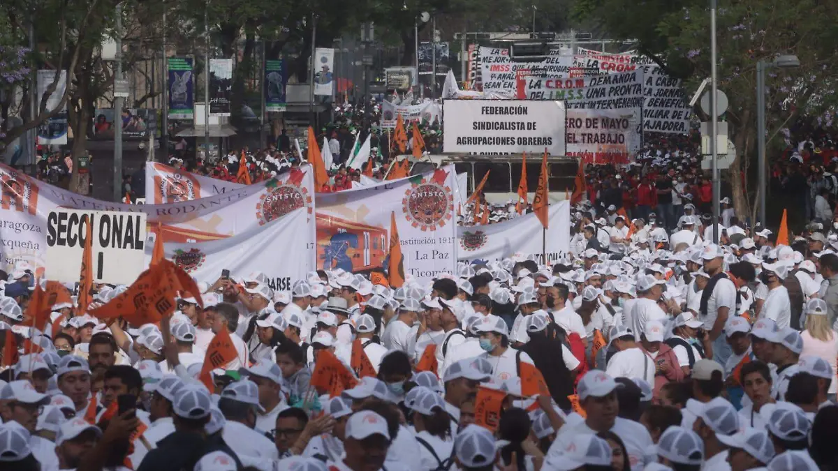 Movilizaciones sobre Paseo de la Reforma por el Día del Trabajo  