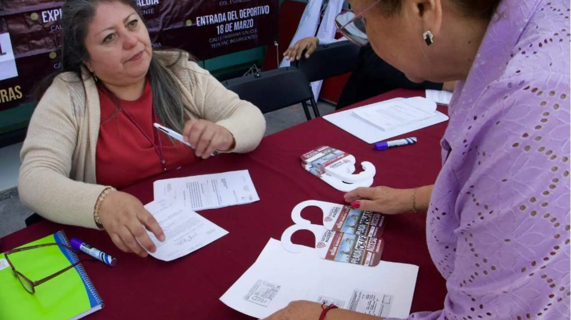 Tarjetón de circulación en la Basílica