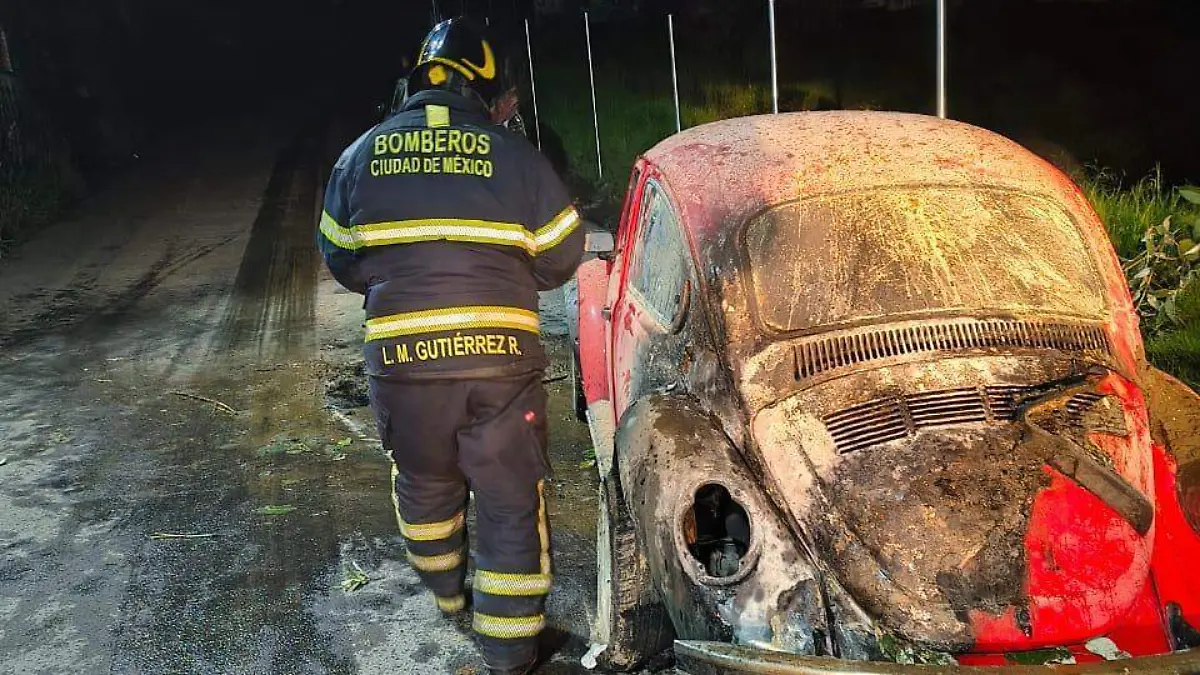 incendio vehiculos cdmx BOMBEROS