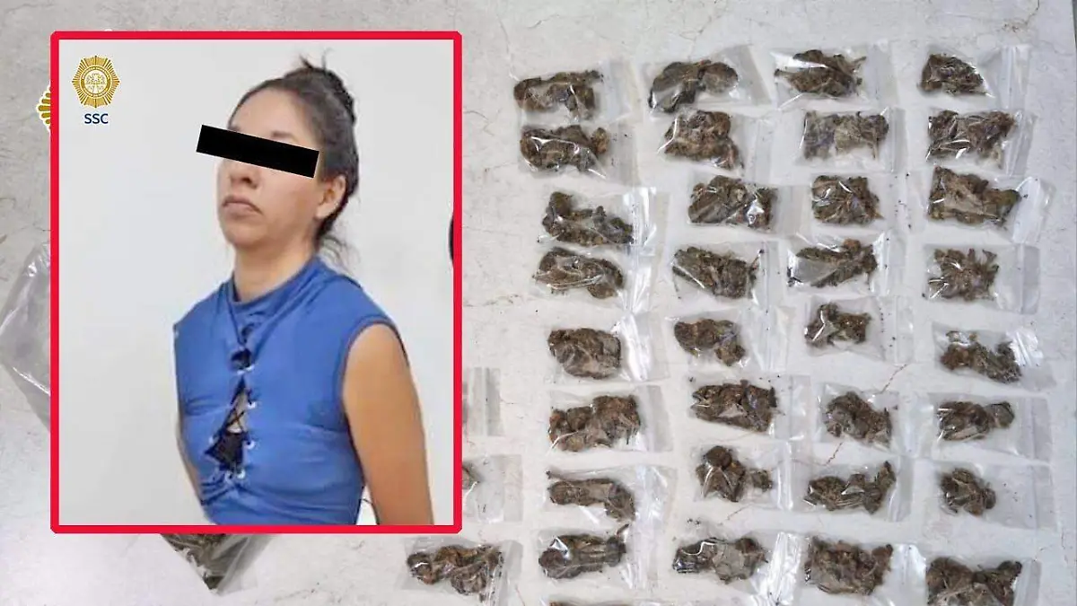 DETIENEN A MUJER CON DROGA1