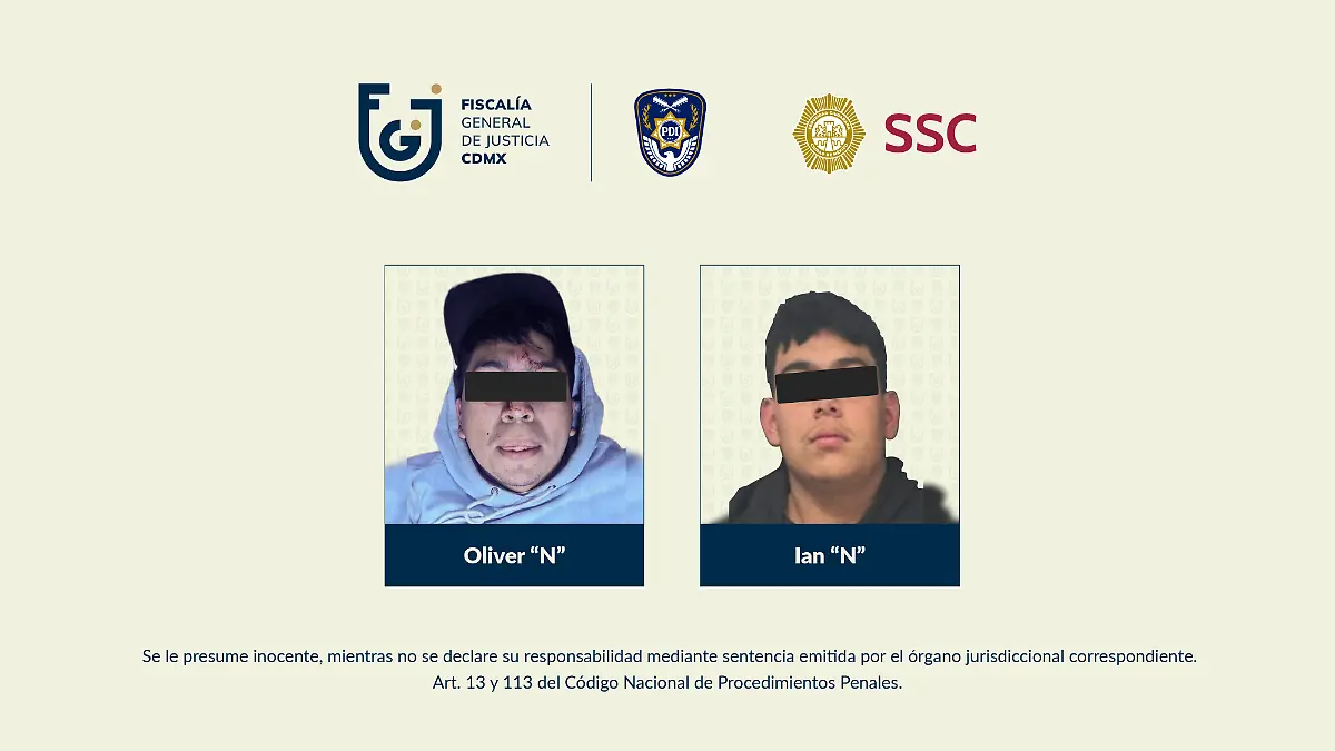 Grupo detenidos Oliver N Ian N