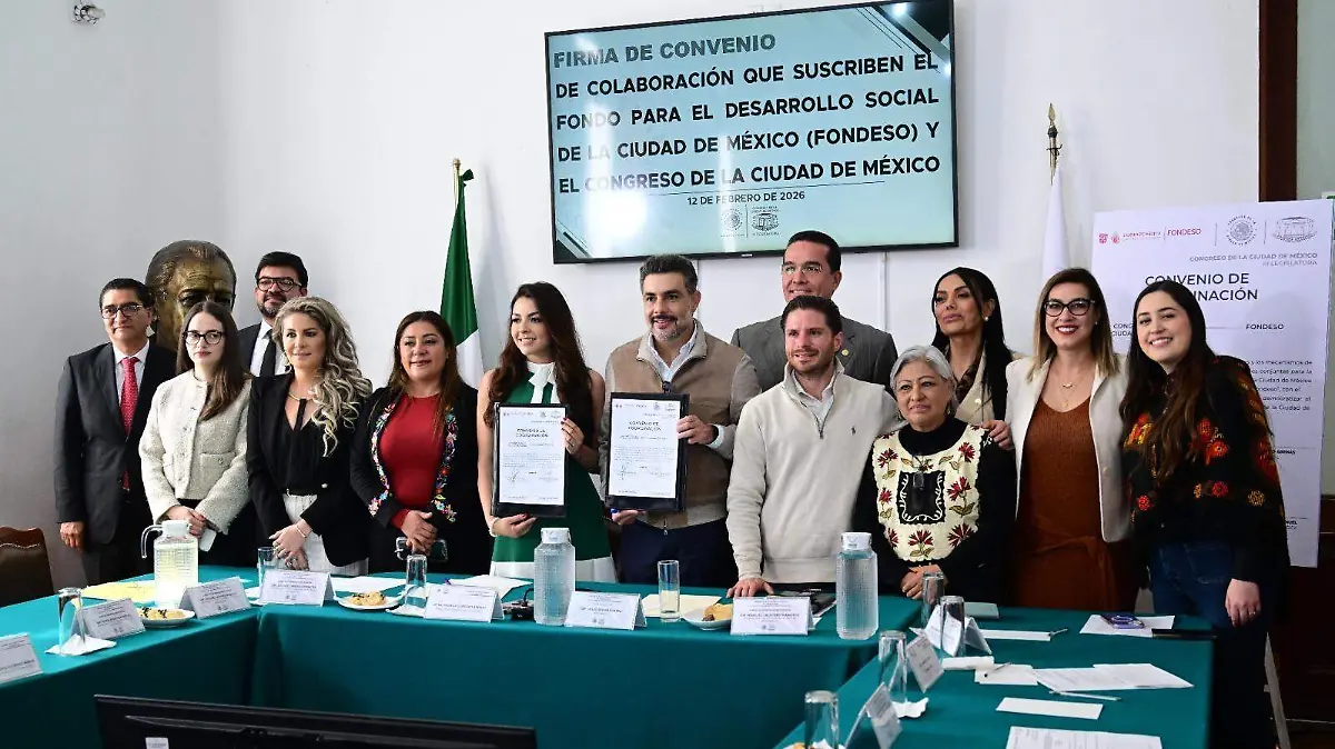 Congreso CDMX y FONDESO firman alianza CORTESÍA