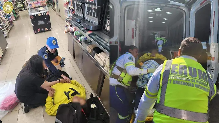 mujer da a luz tienda coyoacan SSC