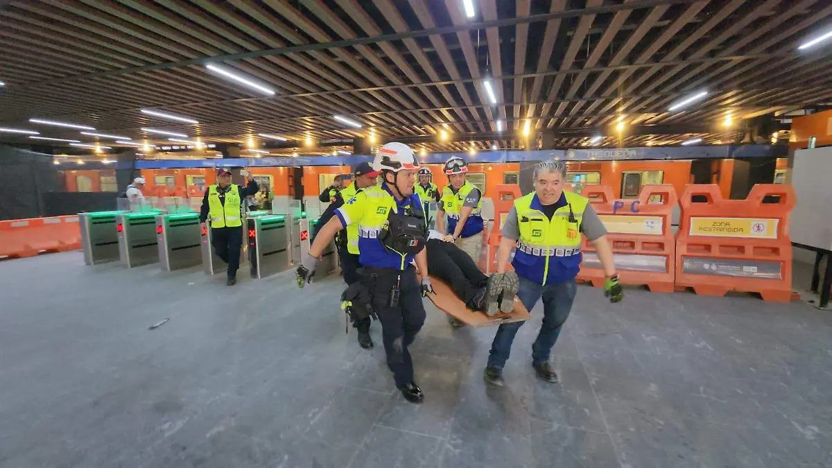 simulacro metro CORTESIA