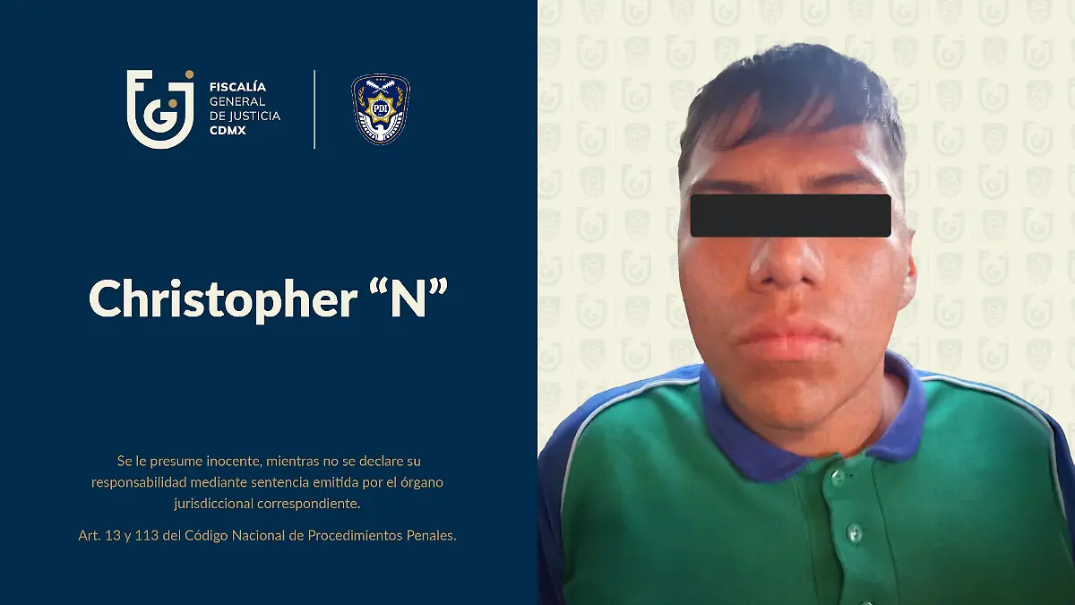 Christopher N detenido FISCALIA CDMX