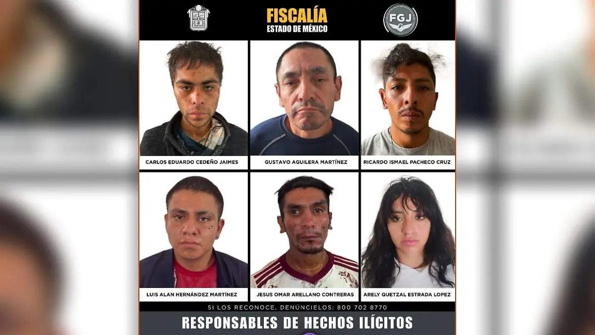 detenidos CJNG FISCALIA EDOMEX