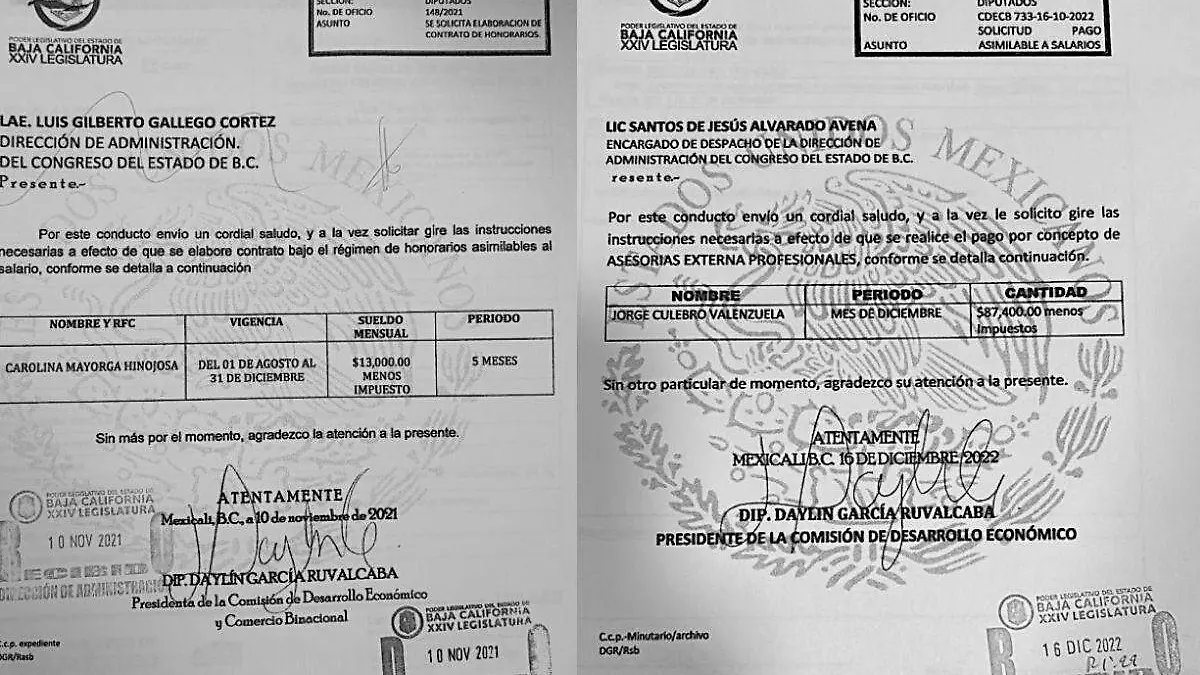 Factura a nombre de  Jorge Culebro Valenzuela y  Carolina Mayorga Hinojosa