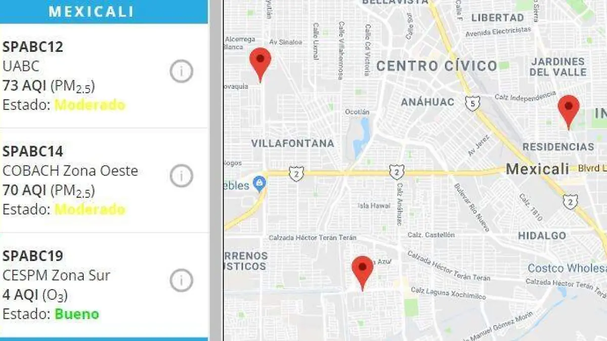 Persiste mala calidad de aire