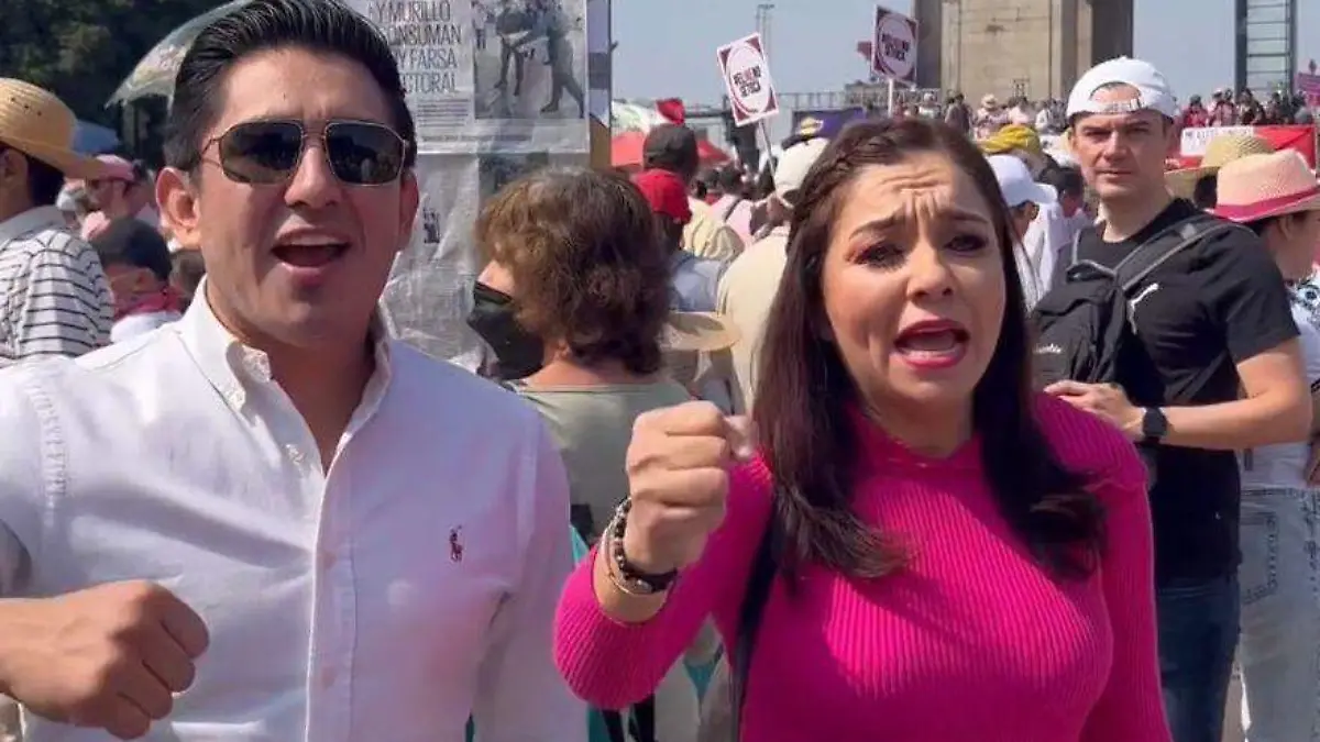 Panistas de BC marchan en la CDMX