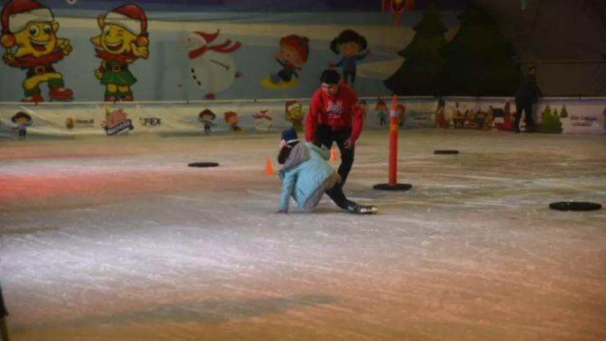 pista de hielo villa navideña