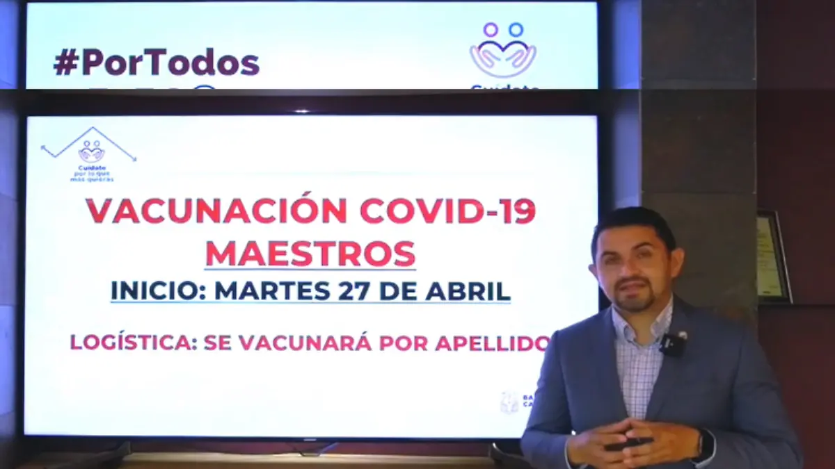 Este martes inicia la vacunación para todo el personal educativo público y privado, cuyo apellido sea de la letra A-D