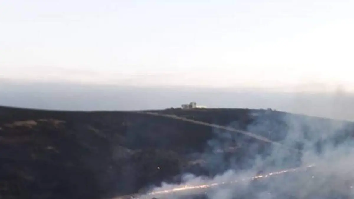 Incendio cerro Santa Ana condición
