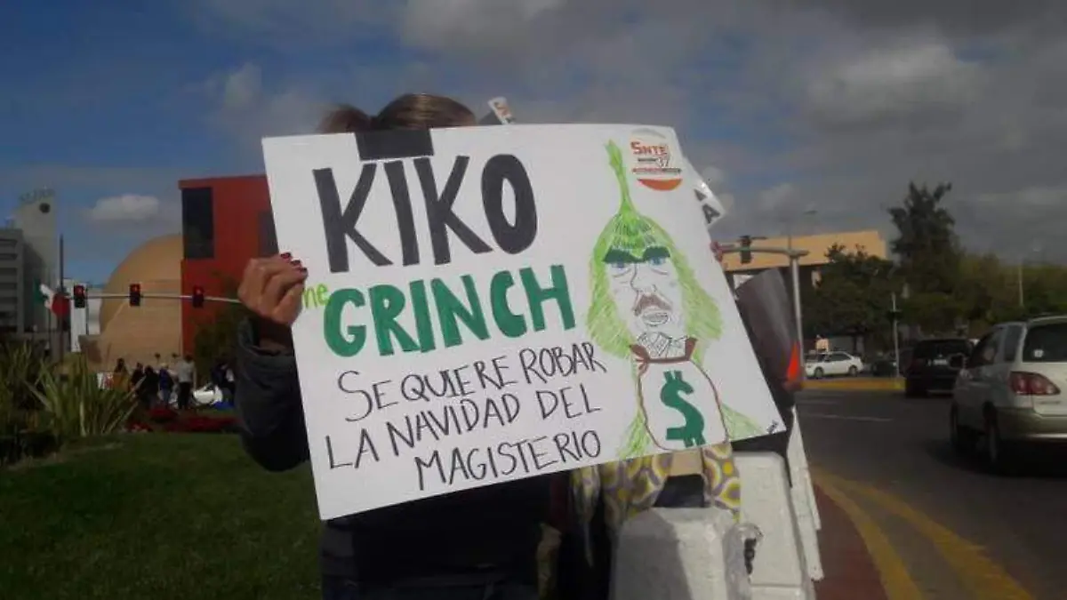 Maestros protesta
