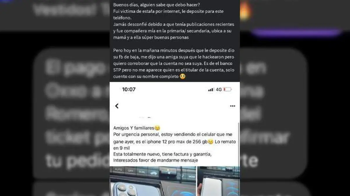 VICTIMA DE ESTAFA EN VENTA DE CELULAR
