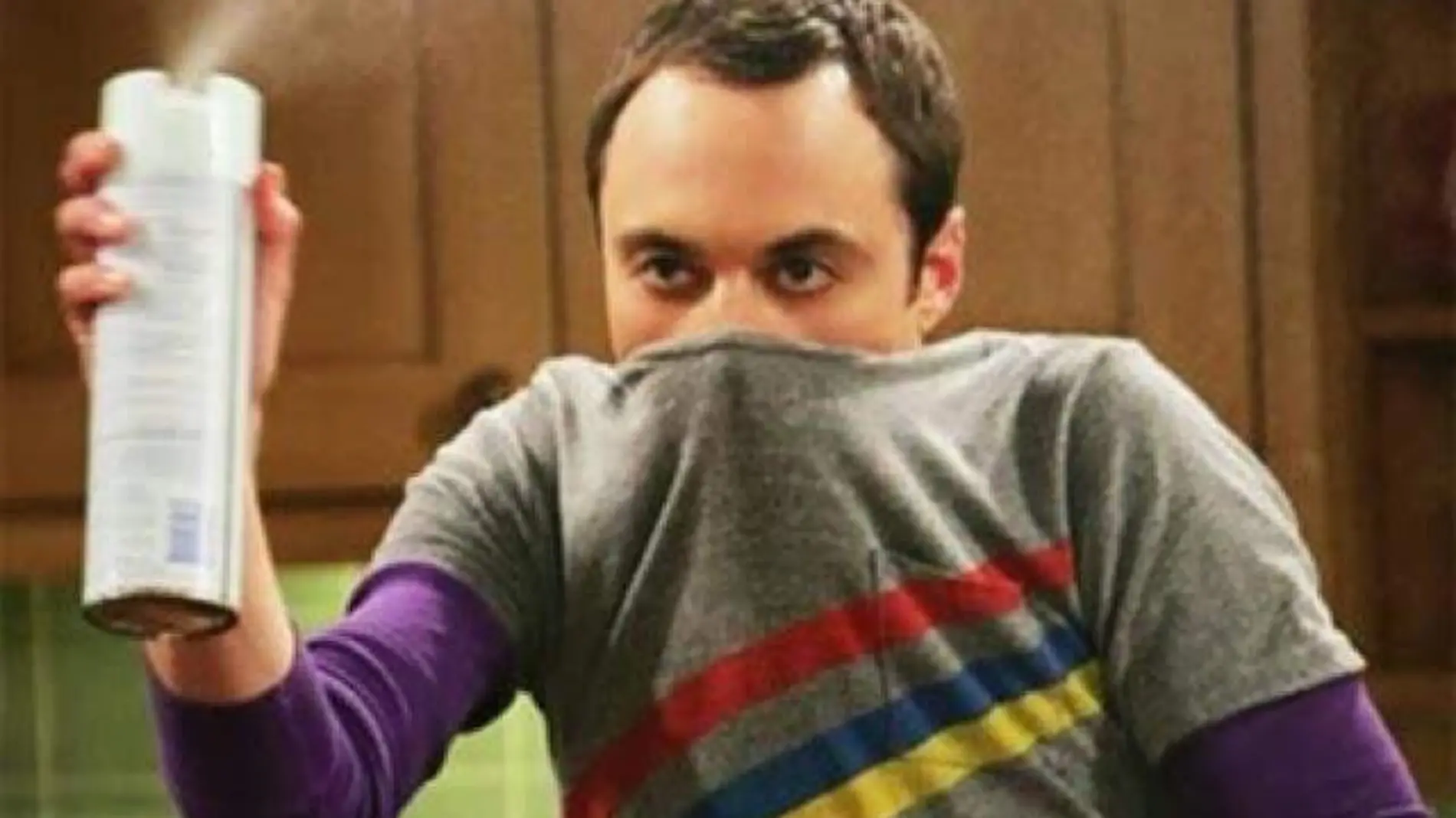 dr-sheldon-cooper-spraying-lysol-to-kill-germs