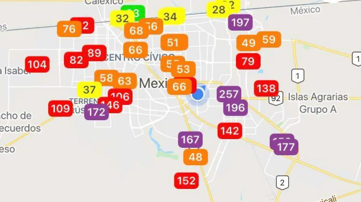 Vientos dispersaron contaminación sobre Mexicali