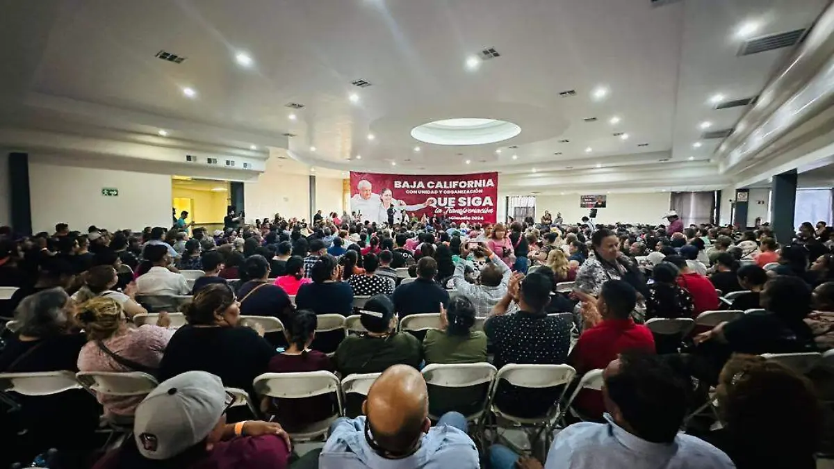 Toman protesta a 140 comités de redes “Es Claudia” en Mexicali 