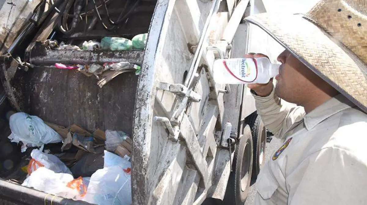recoleción de basura calor