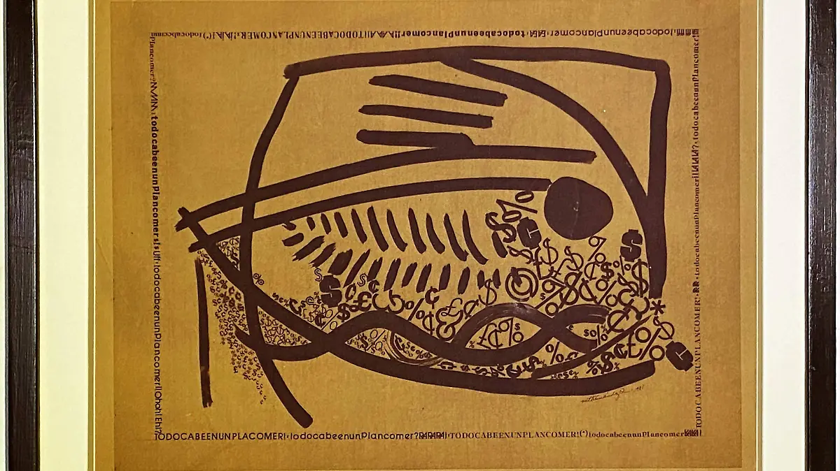 Todo cabe en un plancomer... ra ra ra. 1981. Copia heliografica sobre papel maduro. 1.15. 45.5 x 61... 54 x 80 cm.