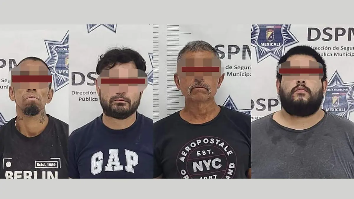 Fredy “N”, de 38 años; Alejandro “N”, de 42 años; Francisco Javier “N”, de 52 años; y Julián Antonio “N”, de 28 años de edad