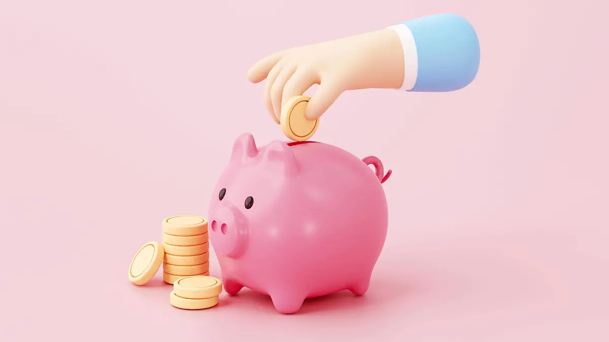 hand-putting-coin-to-pink-piggy-money-savings-concept-on-pink-background-3d-rendering