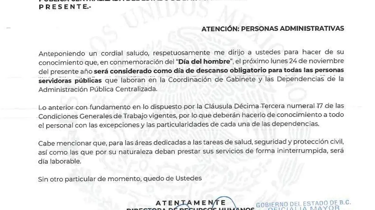 CIRCULAR DÍA DEL HOMBRE