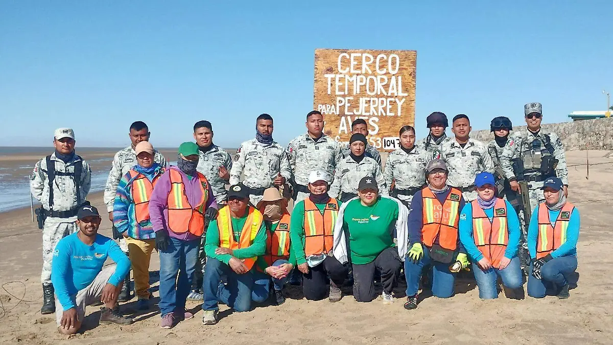 Colocan cerco temporal para proteger al pejerrey en el Golfo de Santa Clara