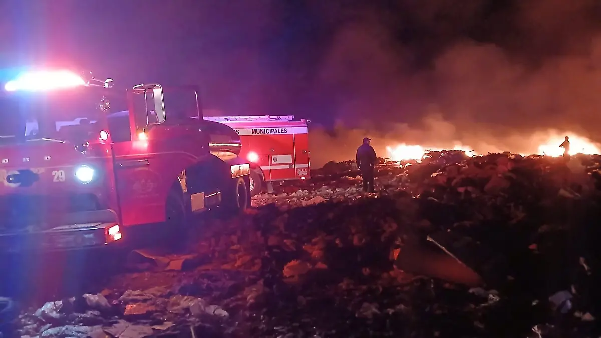 Controlan otro fuerte incendio en el basurero