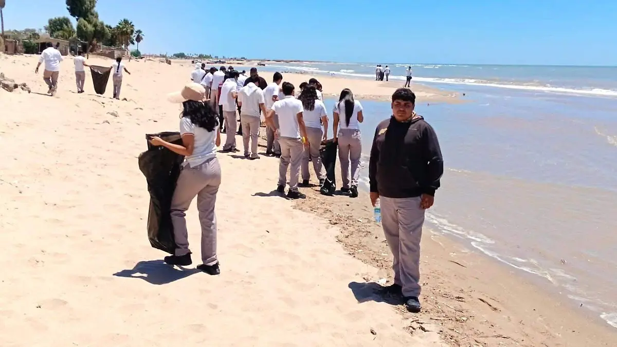 Cecyte Golfo de Santa Clara en una jornada de limpieza de la playa (3)